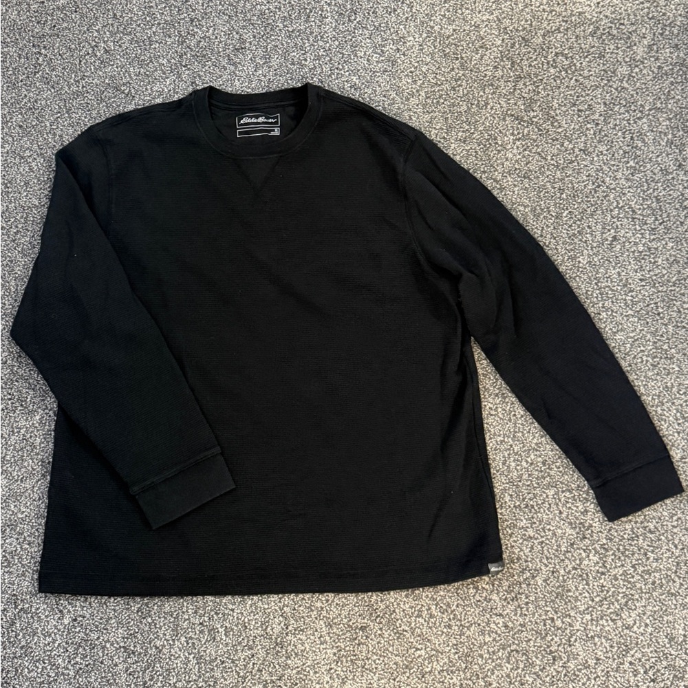 Eddie Bauer Men's Jet Black Long Sleeve Tee